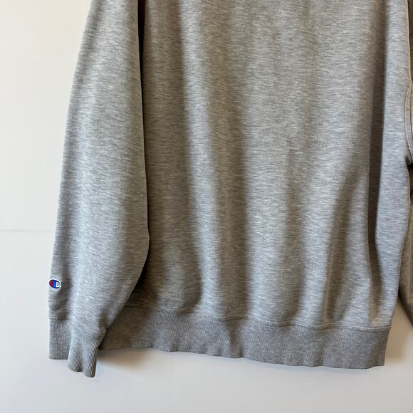 Champion Grey Monochromatic Fleece Lined Hoodie Sweatshirt Mens Large * - Picture 9 of 15